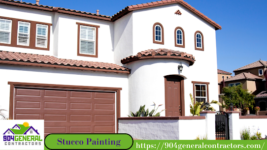 stucco painting of a house